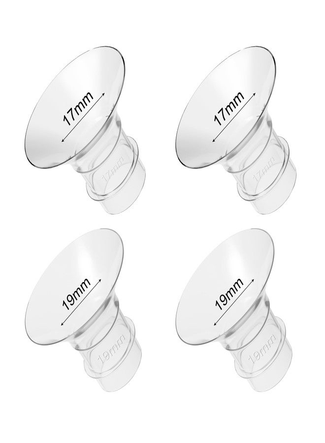 GOTOCUT Flange Inserts 17mm 19mm 4PCS Compatible with Spectra Elvie Medela Willow go Bellababy 24mm Flange/Shields Wearable Breast Pump, Reduce Nipple Tunnel Size, Pump Parts Replace - Image 1
