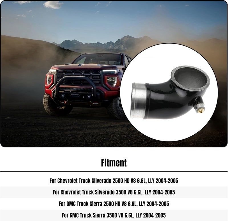 TUELETFU LLY Turbo Mouthpiece 6.6 Inlet Manifold Intake Elbow for Chevy Silverado/GMC Sierra 6.6L V8 Duramax Diesel 2004.5-2005 - Image 3