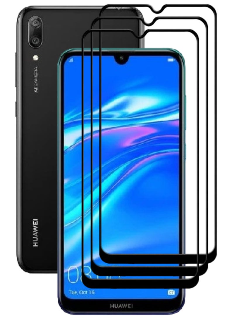 ACLIX 3 Pieces Antistatic ESD Dustproof Premium Quality High Definition Tempered Glass Screen Protector Designed For Huawei Y7 (2019) - Image 1