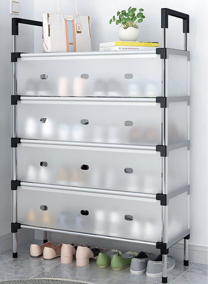 Shoe Rack, Multi-Layer Dust-Proof Shoe Cabinet, Simple Multi-Functional Doorway Shoe Cabinet, Space-Saving Indoor Shoe Rack - Image 1