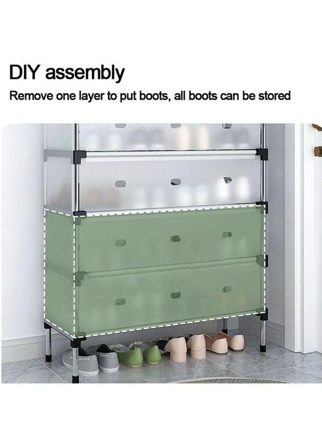Shoe Rack, Multi-Layer Dust-Proof Shoe Cabinet, Simple Multi-Functional Doorway Shoe Cabinet, Space-Saving Indoor Shoe Rack - Image 2