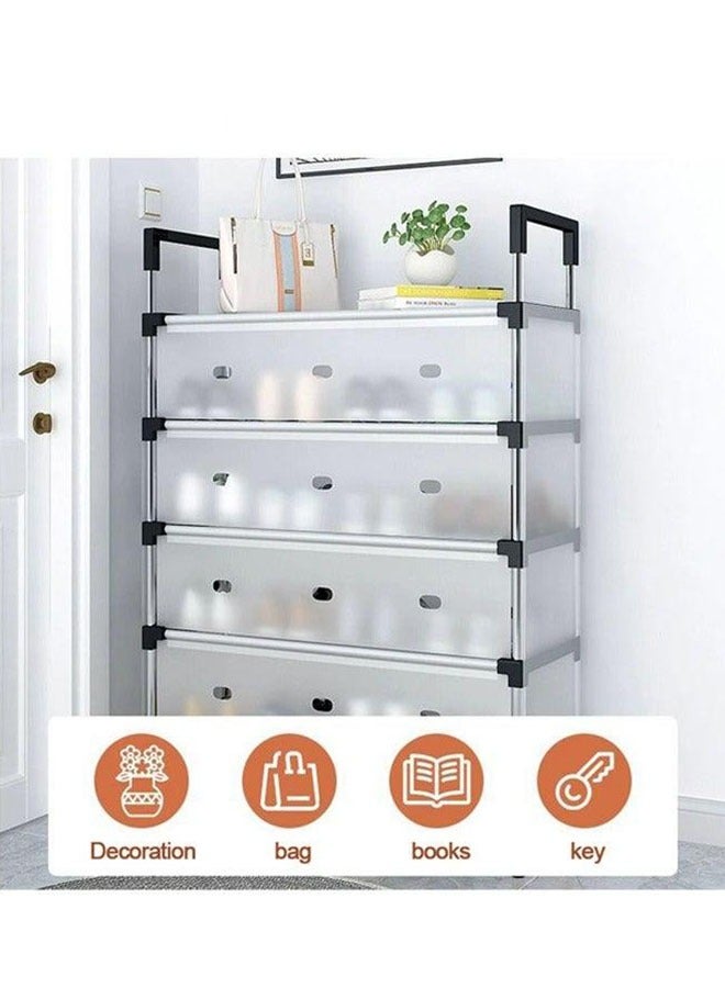Shoe Rack, Multi-Layer Dust-Proof Shoe Cabinet, Simple Multi-Functional Doorway Shoe Cabinet, Space-Saving Indoor Shoe Rack - Image 3