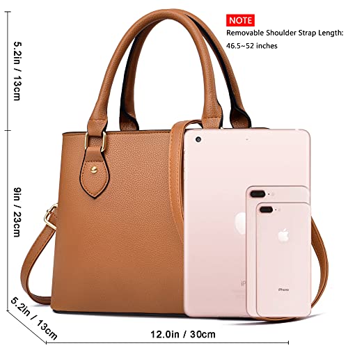 CHICAROUSAL Purses and Handbags for Women Leather Crossbody Bags Women's Tote Shoulder Bag (CC Brown) - Image 5