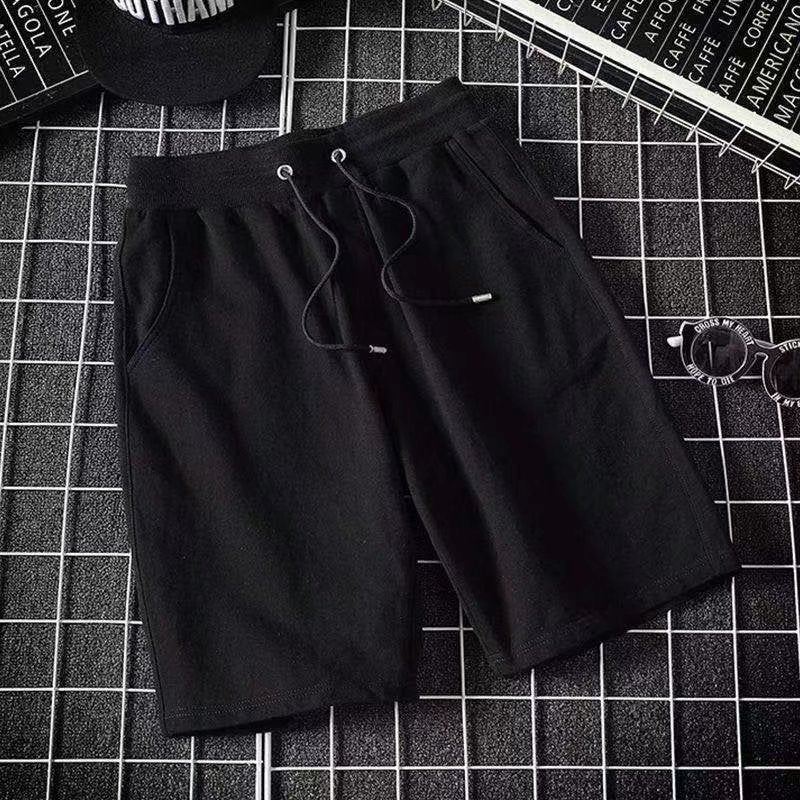 100% Pure Cotton Breathable Quick-drying Pants for Men and Women Summer Trendy Thin Pants for Women All-match Casual Short Pants Black [combed cotton] 