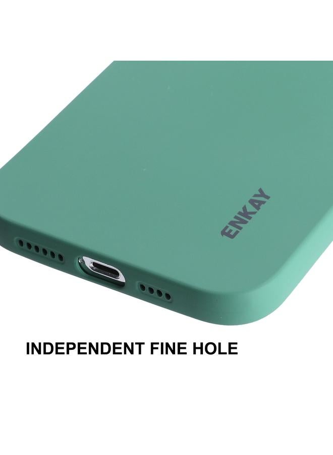 ENKAY Case For iPhone 15 Pro Liquid Silicone Soft Shockproof Phone Case - Image 5
