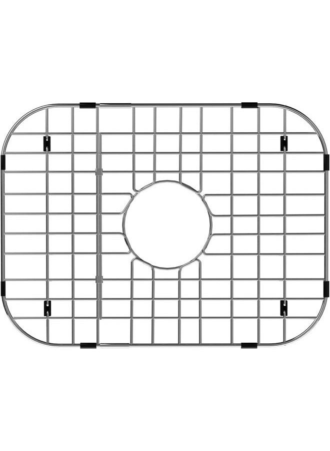 MIYUPTC Kitchen Sink Bottom Grid, Sink Protector Stainless Steel Sink Grate 18"L x 13.4"W with Center Drain Hole for Sink Bowl - Image 1