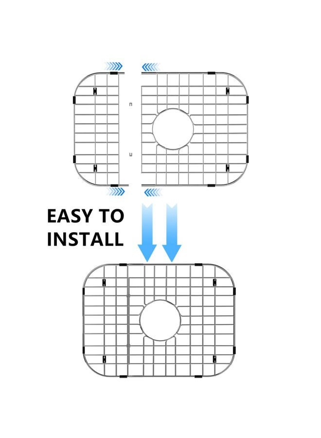 MIYUPTC Kitchen Sink Bottom Grid, Sink Protector Stainless Steel Sink Grate 18"L x 13.4"W with Center Drain Hole for Sink Bowl - Image 5