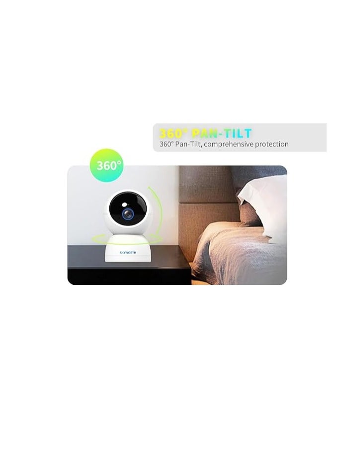 سكاي ورث - كاميرا واي فاي متحركة 360 درجة سكاي ورث 2203 بجودة 5 ميجا بيكسل تسع كارت ميموري حتي 256 جيجا - Image 1