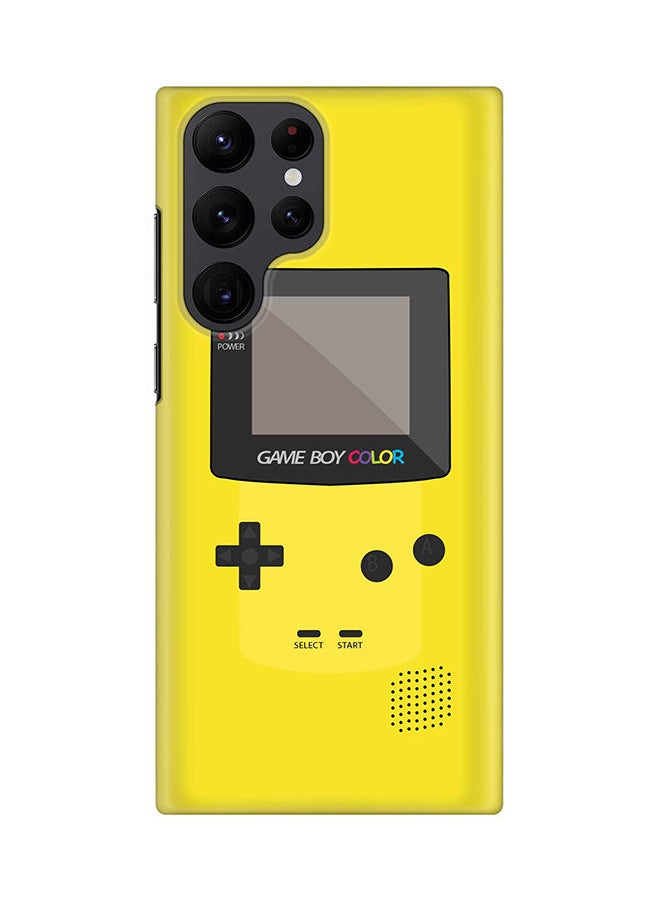 Stylizedd - Case for Samsung Galaxy S22 Ultra 5G Snap Case Slim Snap Classic Series Shield Matte Finish Print - Gameboy Color - Yellow - Image 1