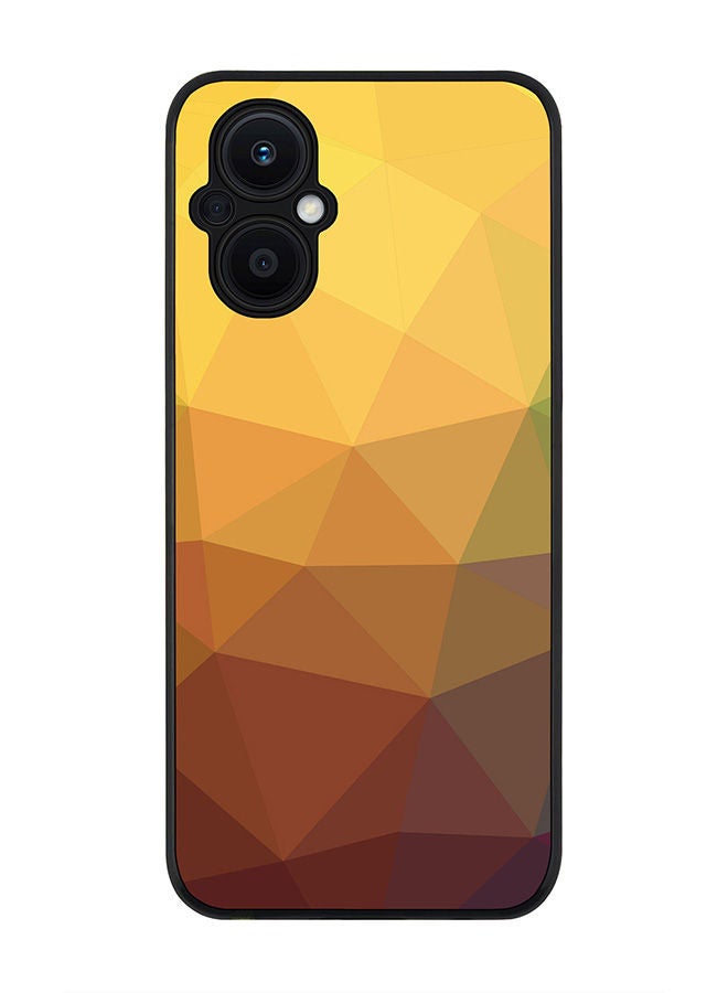 Stylizedd Rugged Black edge case for Oppo Reno7 Z  Slim fit Soft Case Flexible Rubber Edges Anti Drop TPU Gel Thin Cover - Golden Nugget - Image 1