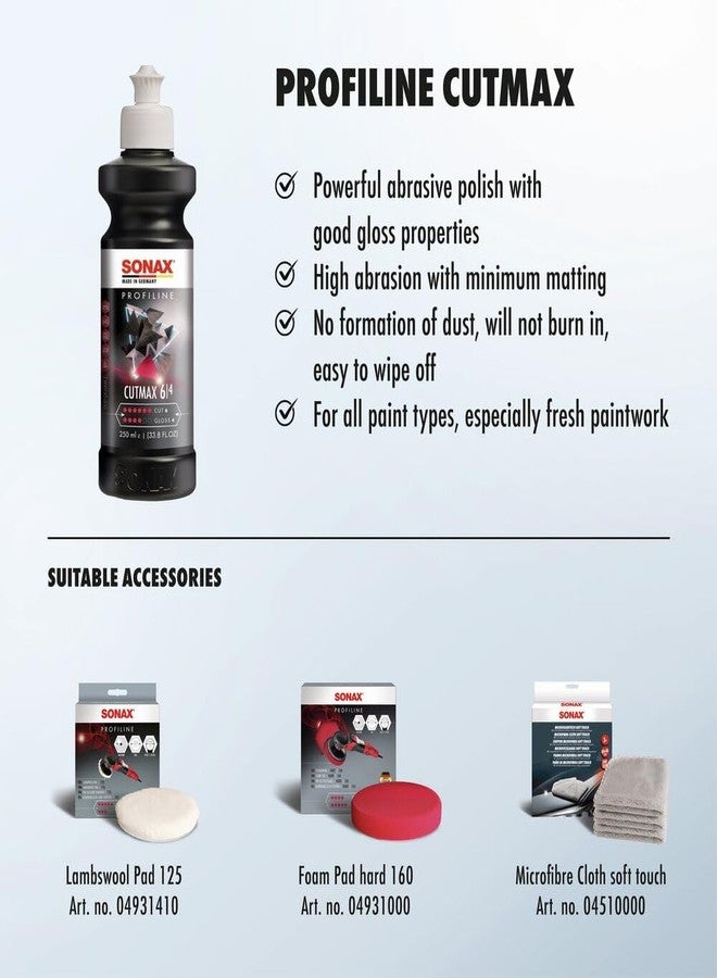 SONAX Profiline CutMax 6/4 – Professional Cutting Compound for Deep Scratch Removal and High-Gloss Finish – 250mL - Image 3
