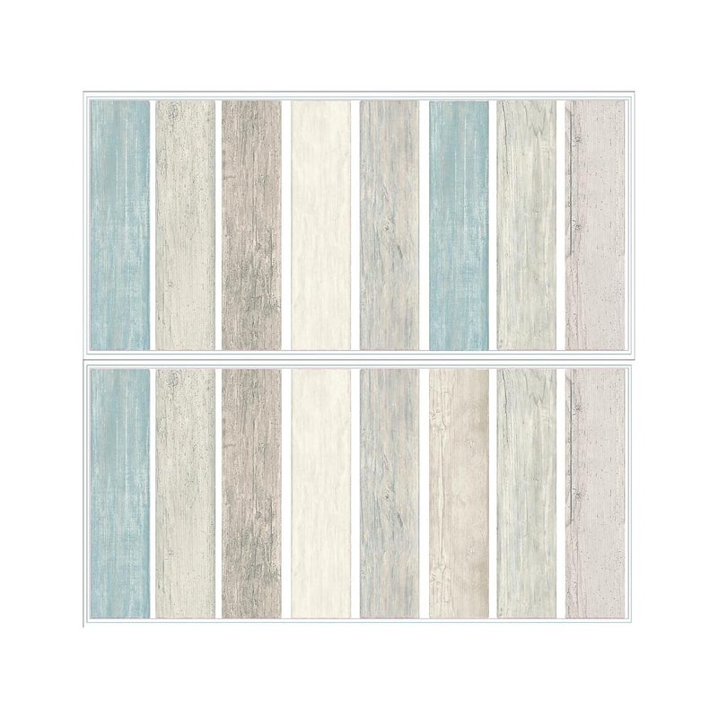 RoomMates RMK3696GM Distressed Barn Wood Plank Blue Peel and Stick Giant Wall Decals Black 2 Sheets 1725 inches x 365 inches