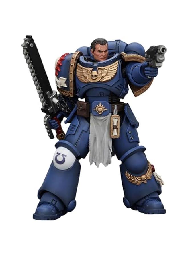 JOYTOY Warhammer 40K Space Marines 2 - Uitramarines Lieutenant Titus JT00058, Game Special Limited Edition, 1/18 Scale Collectible Action Figure  - Image 1