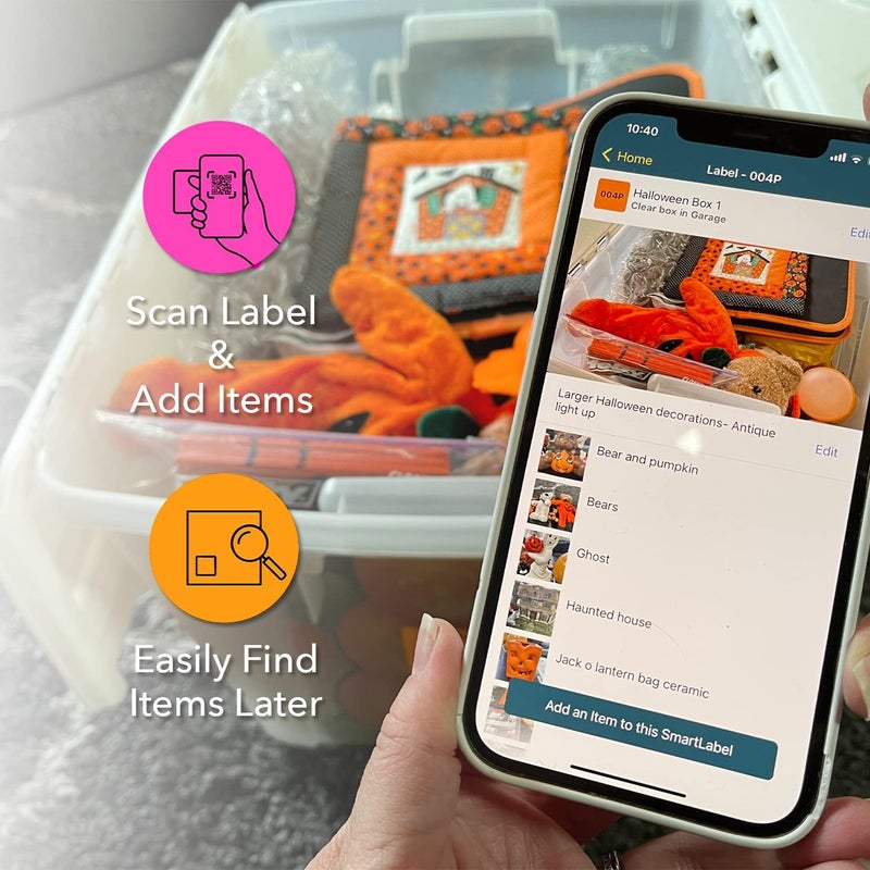 Smart Labels QR Code Stickers Pack of 48 (Modern) Made in USA - QR Code Labels for Storage & Inventory Tracking, Storage Unit Organization, App Stickers for Inventory Organization & Moving Supplies - Image 4