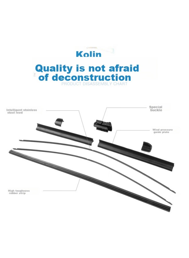 Aolin Boneless Windshield Wipers For Mercedes-benz Glb, Glb180/glb200, Original Size A-grade Rubber Strip - Image 3