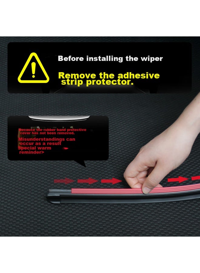 Aolin Boneless Windshield Wipers For Mercedes-benz Glb, Glb180/glb200, Original Size A-grade Rubber Strip - Image 5