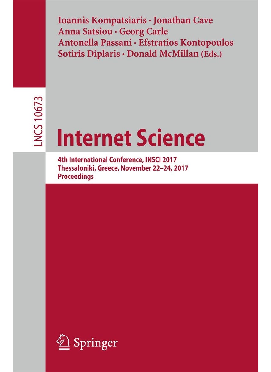 Internet Science: 4th International Conference, INSCI 2017, Thessaloniki, Greece, November 22-24, 2017, Proceedings 