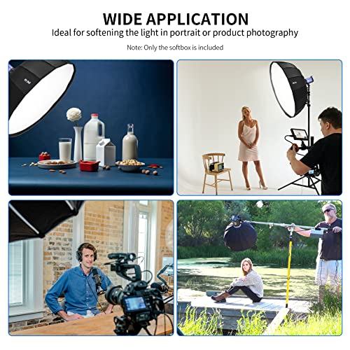 Selens 26"/65cm Umbrella Hexadecagon Softbox with Bowens Mount and Removable Diffusers, Quick Folding Softbox with Carrying Bag for Photography Studio Speedlite Flash and Monolight - Image 3