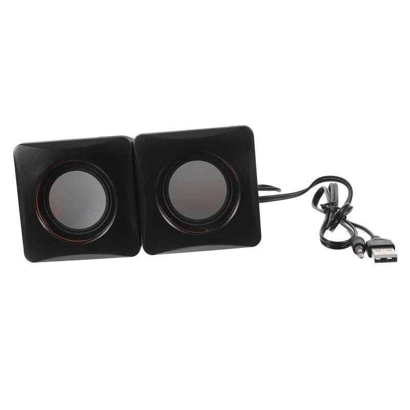 Jojofuny Mini USB Desktop Computer Speakers For Phones And Tablets Black - Image 2