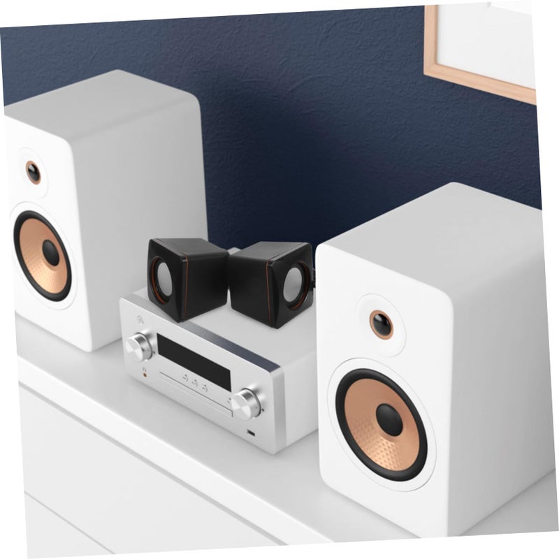 Jojofuny Mini USB Desktop Computer Speakers For Phones And Tablets Black - Image 5