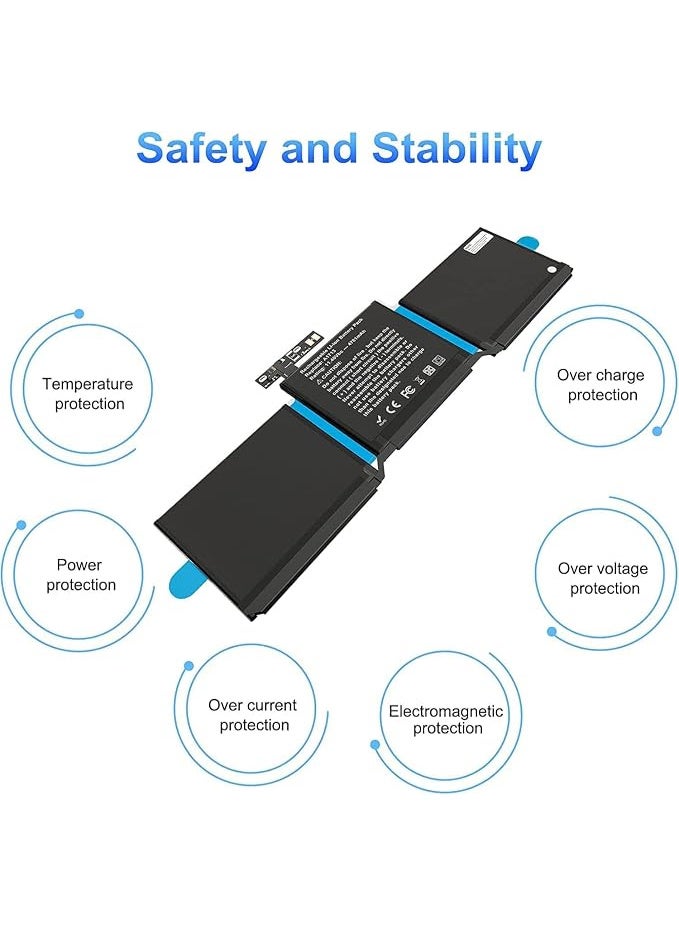 A1713 A1708 Battery Battery Compatible for MacBook Pro 13-inch A1708 (Late 2016, Mid 2017) - [Li-Polymer 11.4V 54.5Wh 4781mAh - Image 3