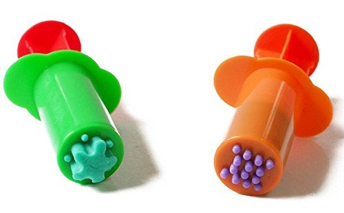 Carykon Dough Extruders Set Assorted Designs, Set of 10, 5 Patterns - Random Colors - Image 3