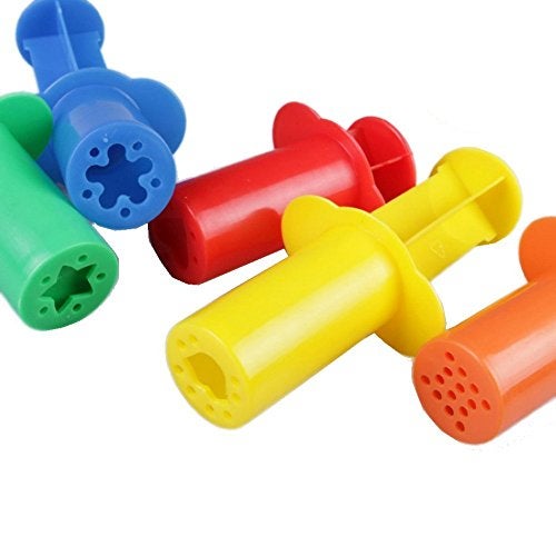 Carykon Dough Extruders Set Assorted Designs, Set of 10, 5 Patterns - Random Colors - Image 5