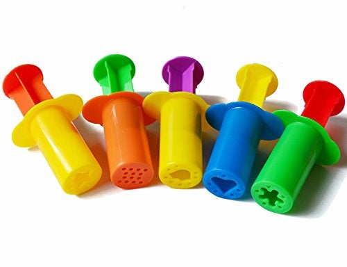 Carykon Dough Extruders Set Assorted Designs, Set of 10, 5 Patterns - Random Colors - Image 4