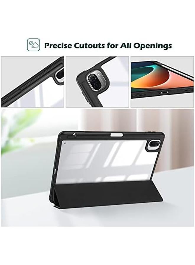 برو كيسيز حافظة لجهاز Xiaomi Pad 5 5 Pro مقاس 11 بوصة 2021، غطاء ذكي رفيع وواقي شفاف مع حامل قلم لجهاز Xiaomi Mi Pad 5 Mi Pad 5 Pro مقاس 11.0 بوصة إصدار 2021، أسود - Image 5