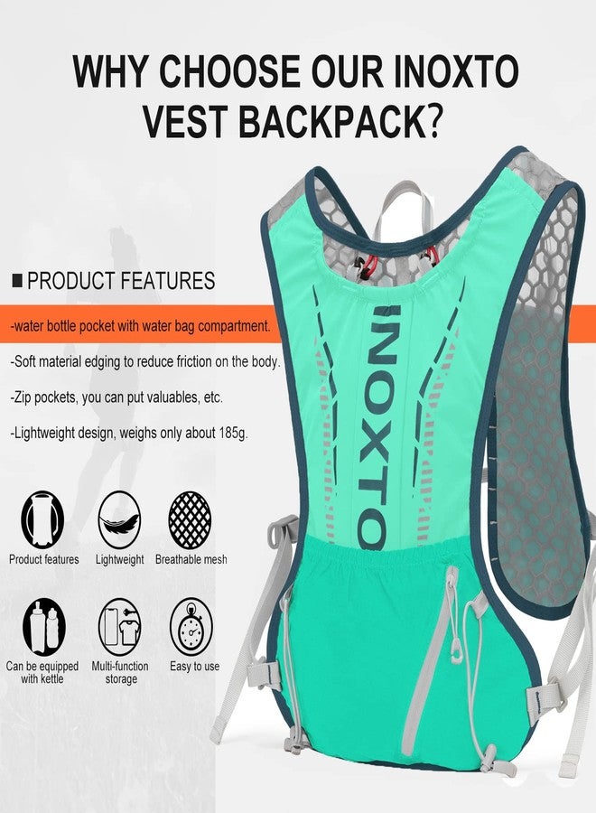 INOXTO Hydration Vest Backpack,Lightweight Insulated Pack with 1.7L Water Bladder Bag Daypack for Hiking Trail Running Cycling Race Marathon for Women Men - Image 2