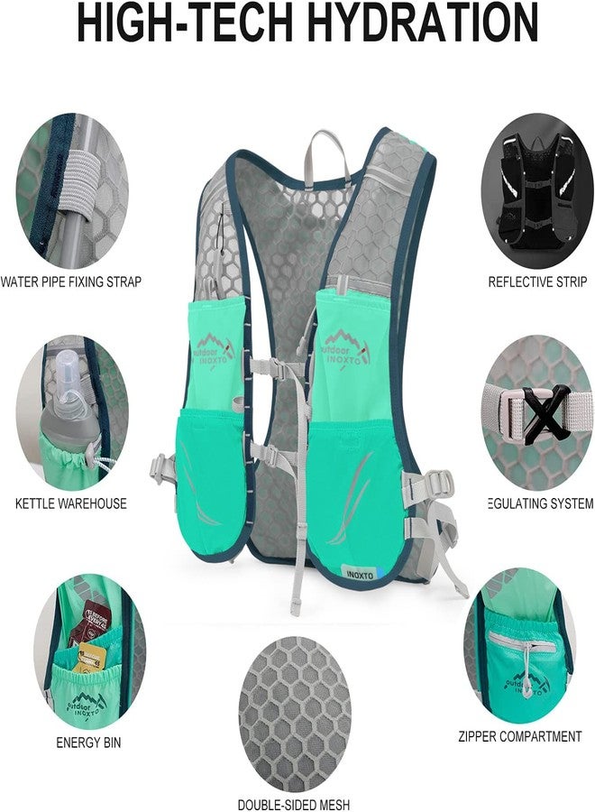 INOXTO Hydration Vest Backpack,Lightweight Insulated Pack with 1.7L Water Bladder Bag Daypack for Hiking Trail Running Cycling Race Marathon for Women Men - Image 4