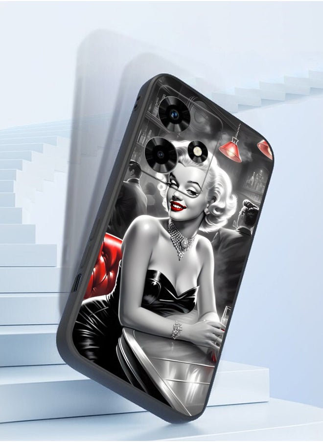 Generic - Protective Shockproof Case Cover For Infinix Hot 30i Marilyn Monroe fashion cute girl Drawing - Image 1
