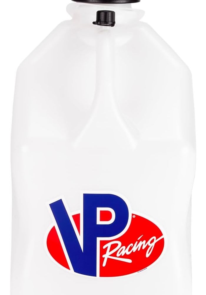 VP Racing 5.5 Gallon Motorsport Racing Liquid Container Utility Jug with Contoured Handle and Rubber Gaskets, White - Image 1
