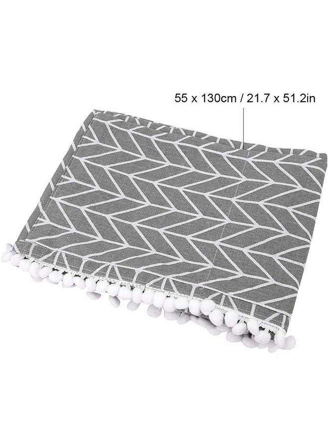 O Ozone Fridge Dust-Proof Cotton Cover Multi-Purpose Washing Machine Top Cover with Storage Pockets for Pods Home and Kitchen (Grey Arrow) - Image 4