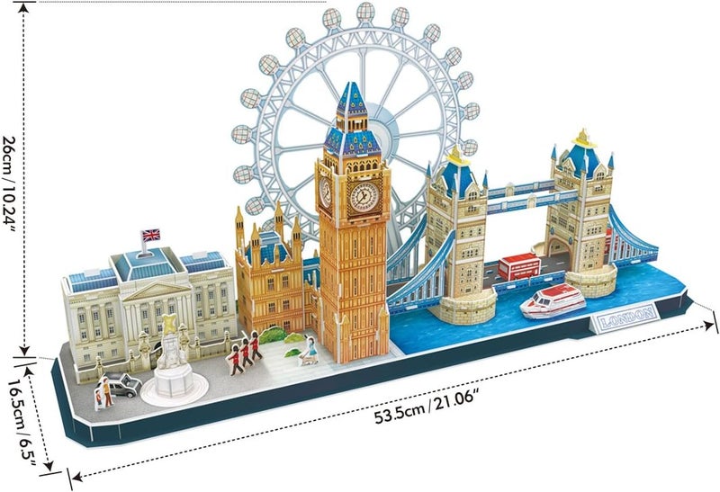 كيوبيك فن CubicFun 3D Puzzles City Line London 107 Pieces - Image 2