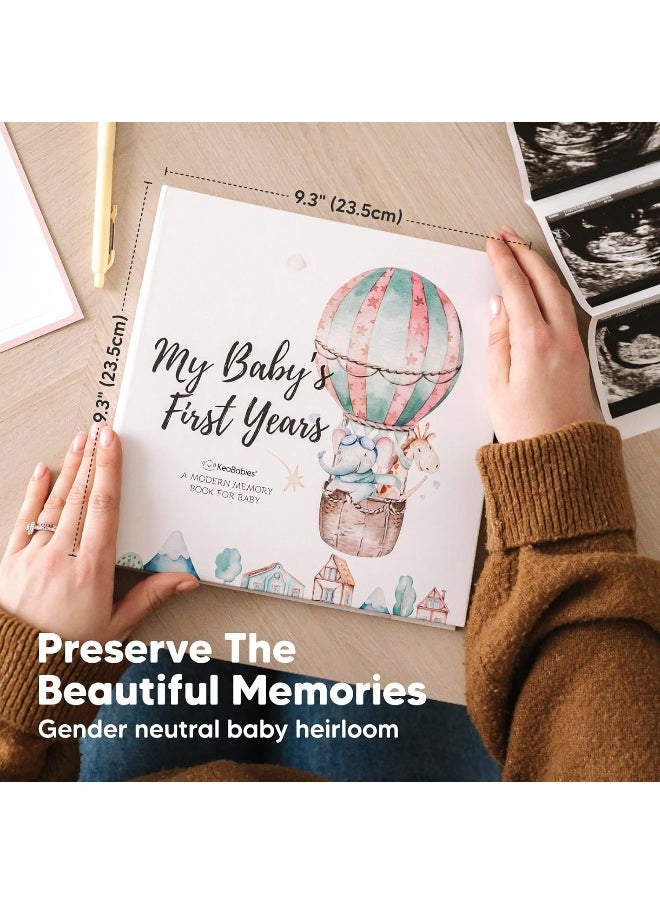 KeaBabies First 5 Years Baby Memory Book Girl, Boy - 90 Pages Hardcover First Year Baby Book Keepsake, Baby Milestone Book for New Parents, Baby Scrapbook, Baby Album and Memory Book Journal (Adventureland)  - Image 4