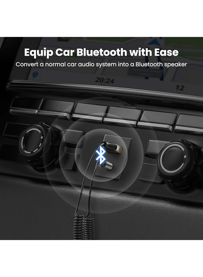 Ugreen Car Bluetooth Receiver 5.3, Aux Bluetooth Adapter 3.5Mm Jack Plug & Play Wireless Dongle Receiver With Mic For Tv, Car Audio, Home Stereo, Headphone, Speakers, Phone, Laptop - Image 2