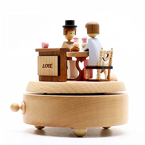 ROSIKING Classical Music Box Revolve Musical Boxes Christmas Birthday Valentine's Day Gifts for Lover, Boyfriend, Girlfriend, Husband, Wife Plays Can't Help Falling in Love - Image 1