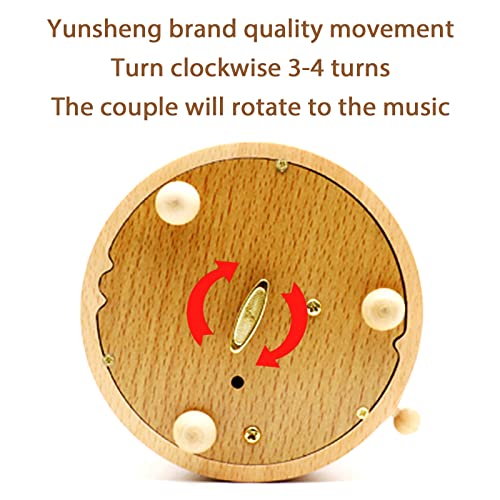 ROSIKING Classical Music Box Revolve Musical Boxes Christmas Birthday Valentine's Day Gifts for Lover, Boyfriend, Girlfriend, Husband, Wife Plays Can't Help Falling in Love - Image 4