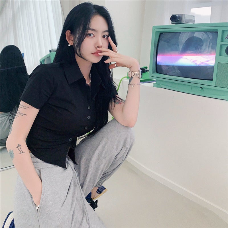 Women's Slim Fit Short Sleeve Polo Shirt 2025 Summer - Image 4