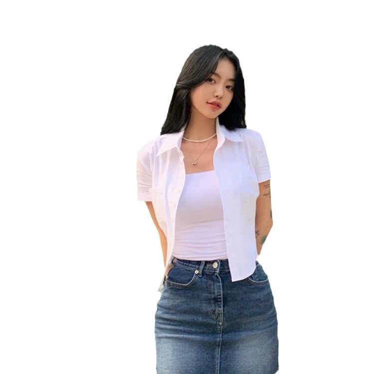 Women's Slim Fit Short Sleeve Polo Shirt 2025 Summer - Image 5