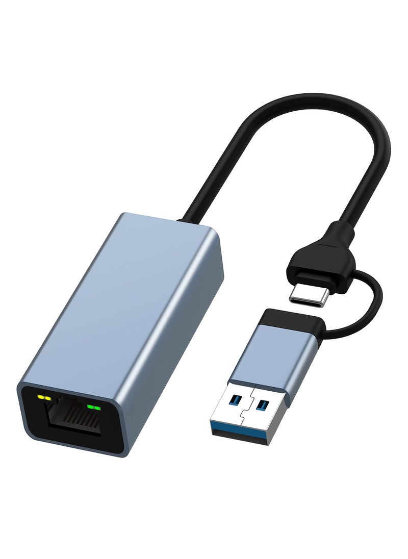 SYOSI SYOSI USB to Ethernet Adapter, USB 3.0/USB C to RJ45 Ethernet Adapter, 100Mbps LAN Adapter, Type C Thunderbolt 3 LAN Network Adapter for Tablet/Mobile/PC/MacBook/Windows/Surface Pro, etc  - Image 1