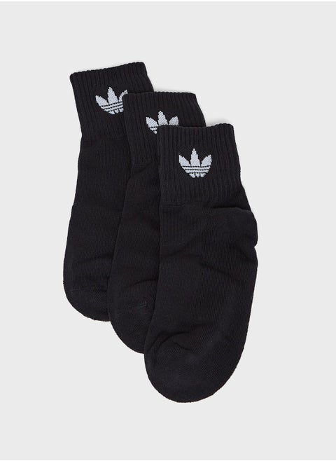 3 Pack Mid Crew Socks