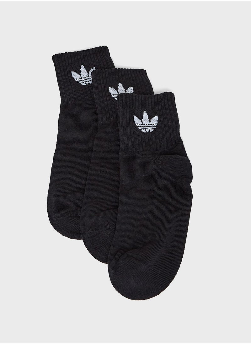 adidas Originals - 3 Pack Mid Crew Socks - Image 1