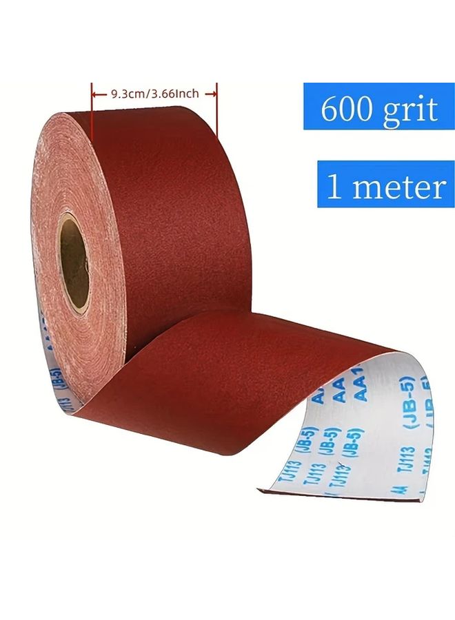 60 600 Grit Sandpaper Roll Hand Tearable Emery Cloth 1 Meter For Metal Woodworking - Image 1