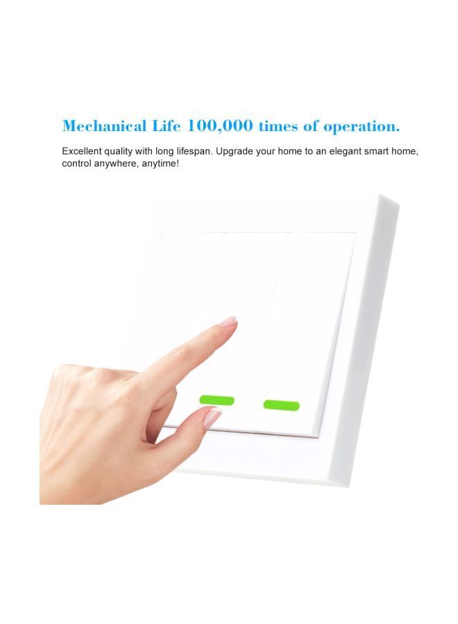 NIBEMINENT 4-Piece 3-Gang Light Switch Set White - Image 5