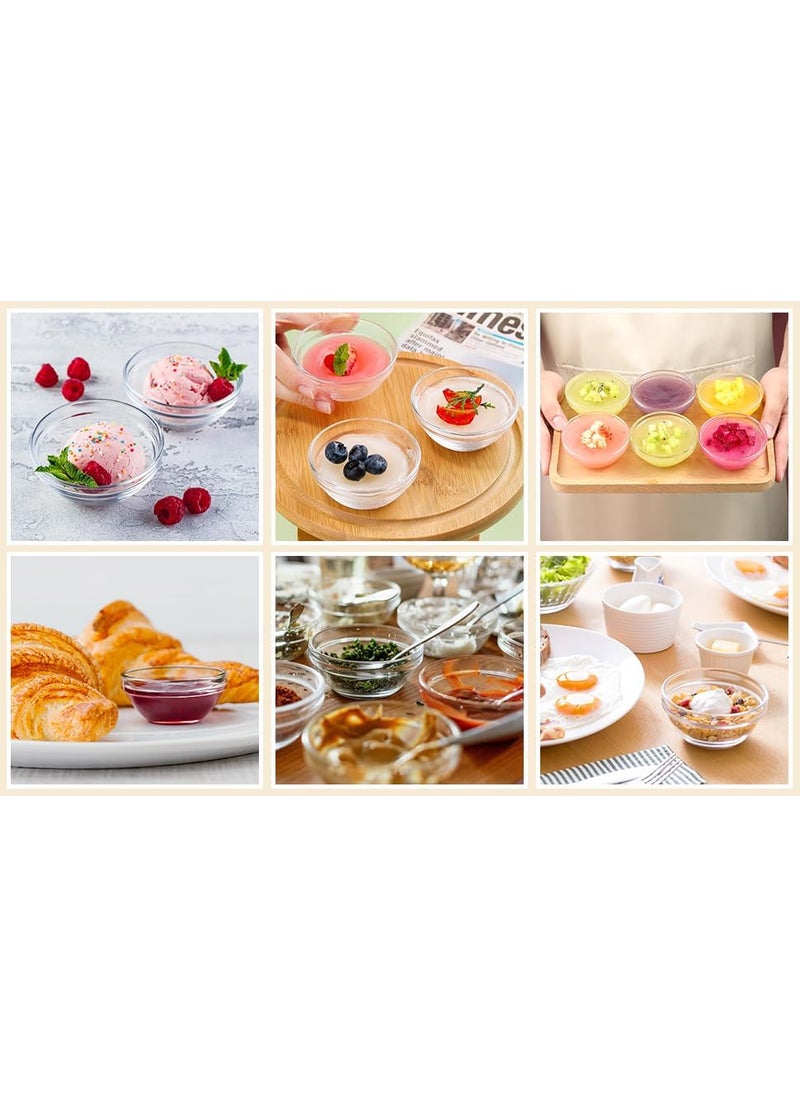 smart serve Smartserve Stackable Glass Bowls Set 240ml Set of 6 Serving Bowls for Snack Fruit Appetizer Dessert Clear Non Porous Glass Scratch Resistant Multipurpose Bowl for Kitchen Transparent  - Image 4