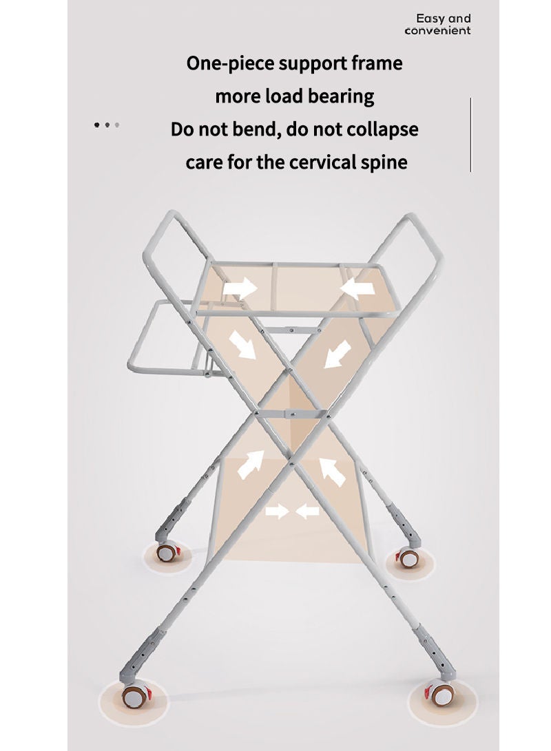 MaBaby Three Level Height Adjustable Comfortable Baby Nursing Table, Elevated Guardrail+personal Safety Belt Multiple Protection Nursing Table - Image 4