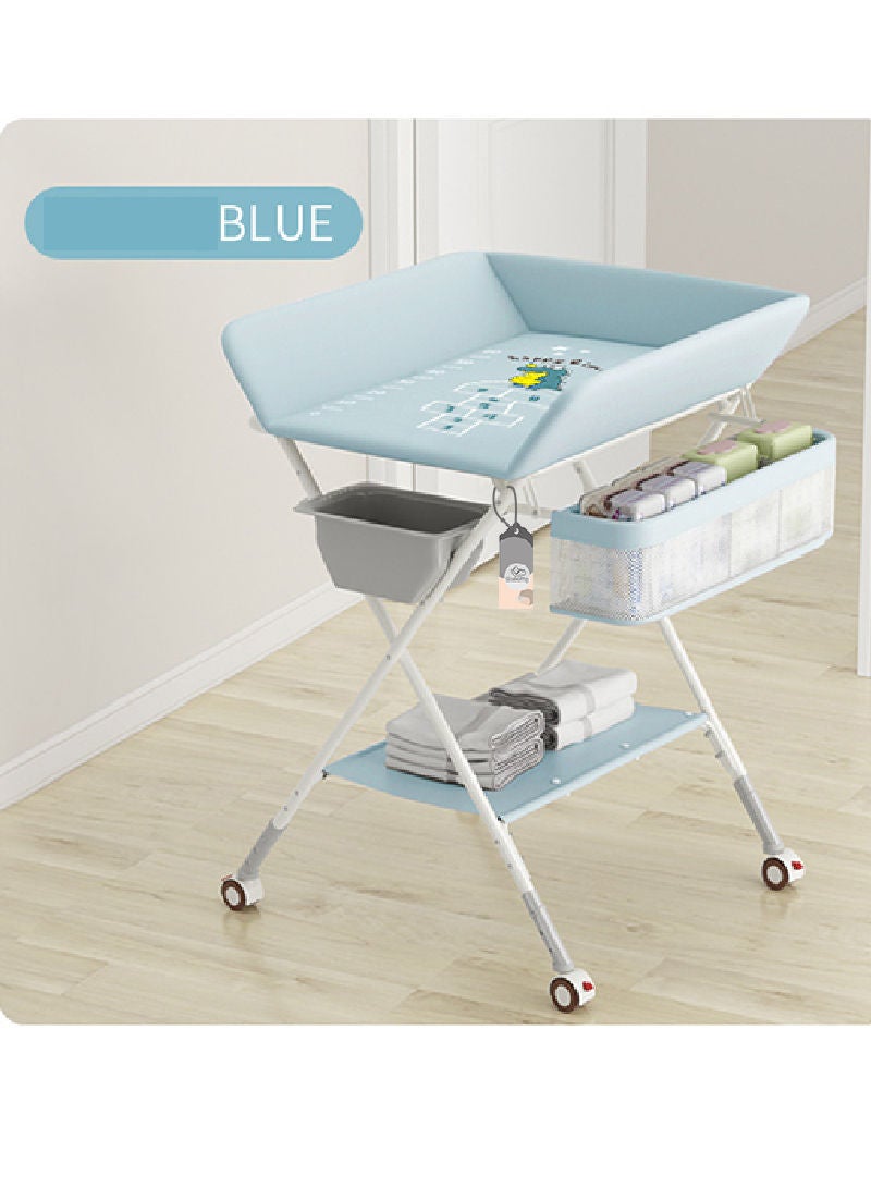 MaBaby Three Level Height Adjustable Comfortable Baby Nursing Table, Elevated Guardrail+personal Safety Belt Multiple Protection Nursing Table - Image 1