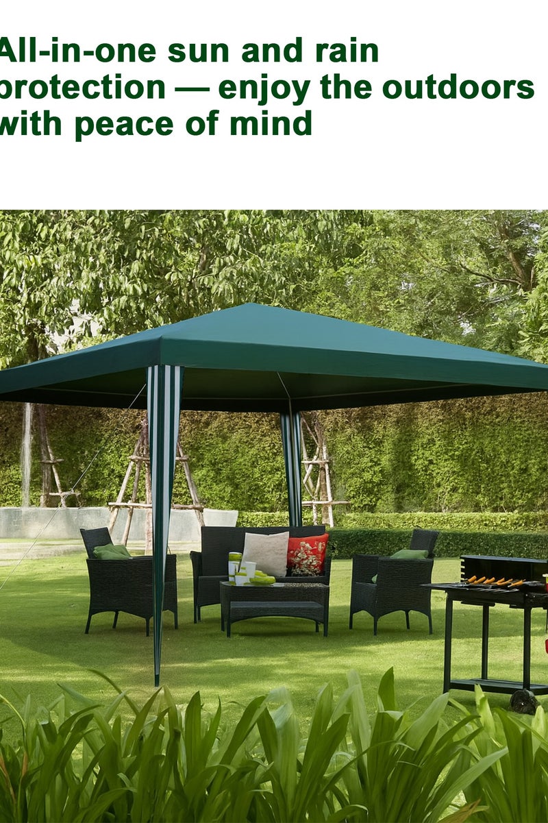 يو إل اتش واي سي Elegant Colour Polyethylene Gazebo Green 245 x 300 x 300 cm - Image 2